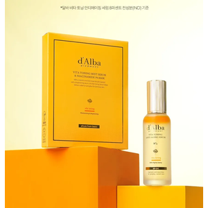 D'ALBA Vita Toning Mist Serum & Niacinamide 5% Mask 28g