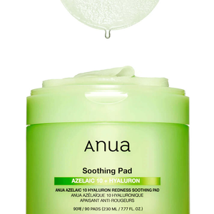 ANUA AZELAIC 10 HYALURON REDNESS SOOTHING PAD 90EA 230ml