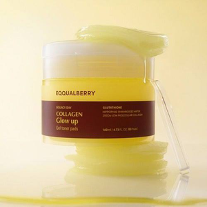 EQQUALBERRY COLLAGEN GLOW UP GEL TONER PADS 140ml | 60pads